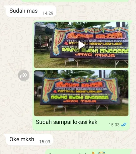 Pengiriman Papan Bunga Sambung Gajah