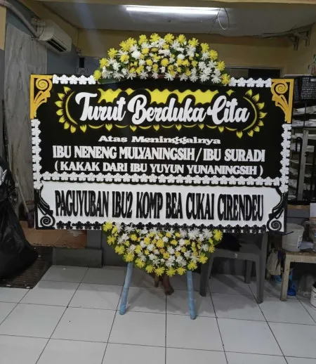 Papan Bunga Duka Sambung Gajah